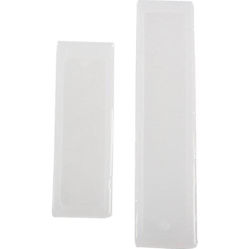 2 Pcs/Set Rectangle Silicone Bookmark Mold, DIY Bookmark Mould Making Epoxy Resin Jewelry DIY Craft Silicone Transparent Mold
