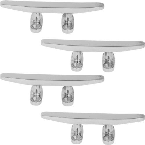 4pcs Marine 316 Stainless Steel Heavy Duty Hollow Base Boat Cleat 4"