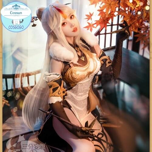 PRE-SALE DokiDoki-SR Game Genshin Impact Cosplay Ningguang Costume Ning Guang Cosplay Halloween Party Outfit Women NEW