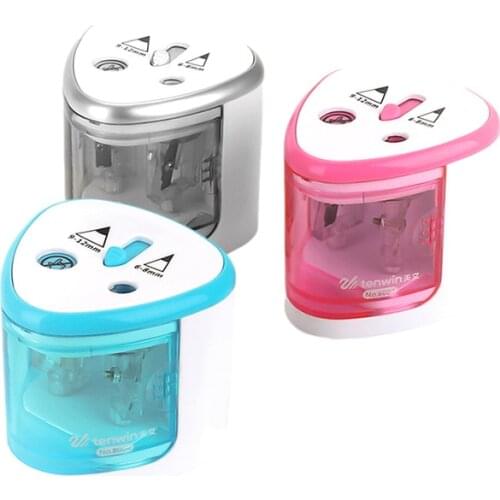Tihoo Grey Blue Pink Automatic Stationery Electric Pencil Sharpener For Kids Blade School Supplies