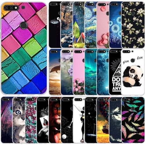 Case for Huawei Y7 2018 Case Cover Silicone Phone Case for Huawei Honor 7C Cover Case Candy Funda for Huawei Y7 2018 Coque