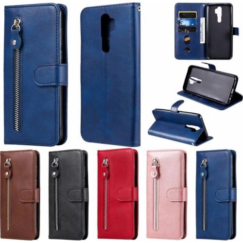 For Oppo A9 2020 Case Flip book Phone Cases For Oppo A5 2020 Case Leather zipper wallet cover Case On Oppo A9 2020 Coque Shell
