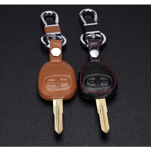 New design Genuine Leather cover wallet key remote case For Mitsubishi outlander ASX colt LANCER Grandis Pajero sport 2 buttons