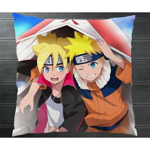 Anime Uzumaki Naruto Uzumaki Boruto Two Side Pillowcases 40x40cm Pillow Cushion Case Cover Cosplay Collection Decor Gift New P4