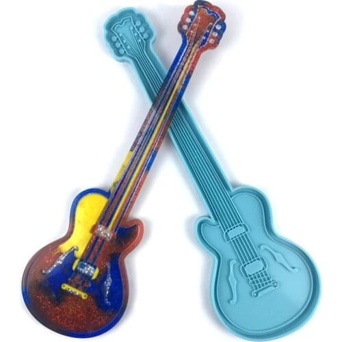 Large Size Electric Guitar Resin Molds Bass Silicone Mold for Epoxy Resin Home Decoration Popular Studio