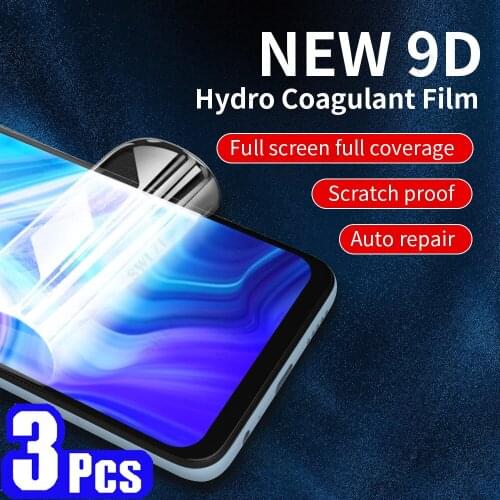 3Pcs 9D for xiaomi redmi 10X 9 Power note 9 pro max 9A 9C 9i 9T 9S 8 8T 8A 7 7S 7A hydrogel film phone screen protecto Not Glass