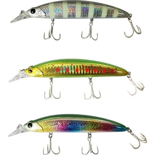 Lutac laser minnow tackle 110mm 21g pesca hook hotmodel fish swimbait floating artificial jerkbait