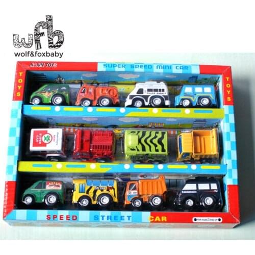 Retail 12pcs/pack model car Baby kids infants funny toys children multicolor brightly Free shipping