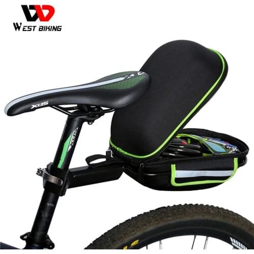 WEST BIKING Bike Rear Bag Reflective Waterproof Rain Cover Portable Mountain Road Bike Cycling Tail Extending Bicycle Saddle Bag