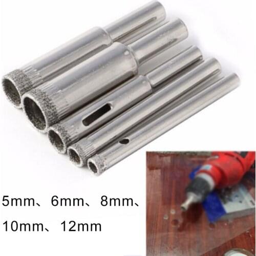 5pcs Set 5-12mm Diamond Hole Saw Drill Bits For Tile Ceramic Glass Marble Tile Cutter Woodworking Tool Bit