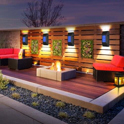 2pcs/set LED Solar Light Outdoor Waterproof Lighting Solar Powered Lamps Wall Lamps For Garden Decoration LED Street Lighting