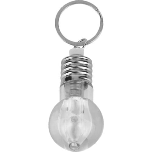 LED Flashlight Light colorful Mini Bulb Lamp Key Chain Ring Keychain Clear Lamp Torch Keyring