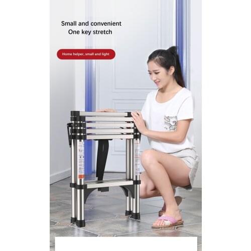 1.4m retractable folding aluminum alloy herringbone ladder, home/library/engineering ladder TUV, CE, EN131, SGS certification