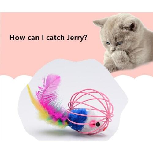 Funny Caged Mouse Pet Toy Rat Ball for Cat Dog Pet Novelty Toy Pet Supplies Interactive Cat Toy Mouse Toy