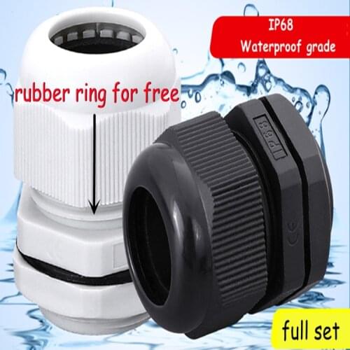 1 Unit Nylon Plastic Wire and Cable Waterproof Joint IP68 PG7/9/11/13.5/16/19 Electric Wire Cable Gland Complete Specifications