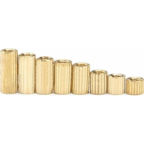 100pcs M2 Round shape Double pass Security monitor brass Copper column Camera Screw Knurled Stud bolt