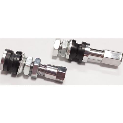2pcs/lot Motorcycle Scooter Tubeless Tire Valve Stem Straight Silver Valve with Screws Type for ATV Motorbike Quad
