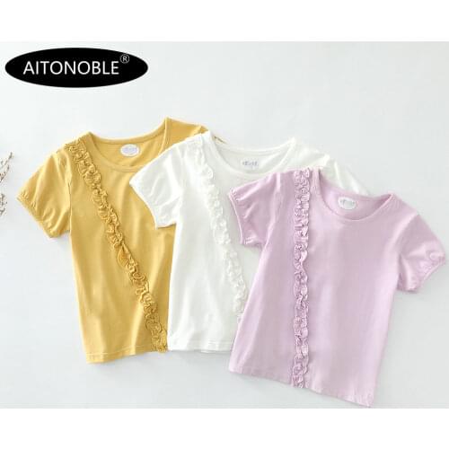 2021 New Summer Collection Girls T-shirt Kids Cotton T-shirt