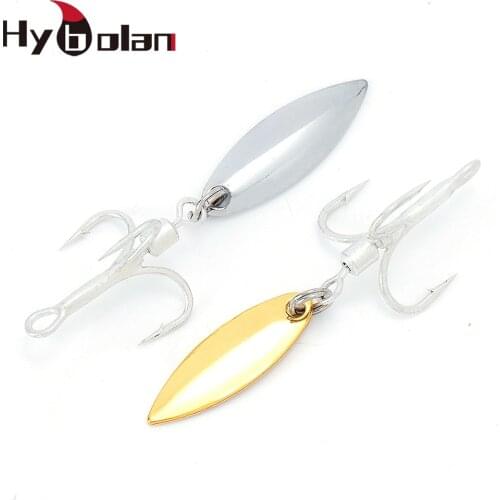 HYBOLAN 5pcs Fishing Treble Hook Strong High Carbon Steel Tinned fishhook with spoon spinner Fishing Accessories Tackle Tool