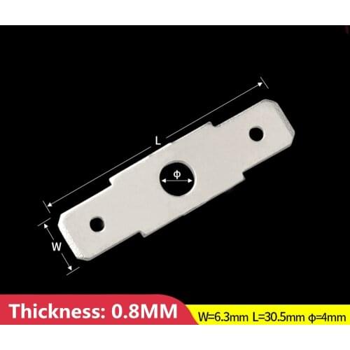 50pcs/100pcs 6.3 Double-headed inserts 6.3MM PCB circuit board solder joints Capacitor motor inserts