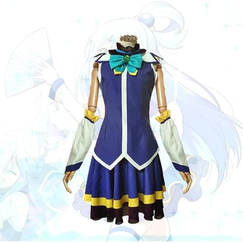 Aqua Cosplay Anime Konosuba Cosplay Costume Gods Blessing On This Wonderful World Aqua Cosplay Women Costumes Halloween Dresses