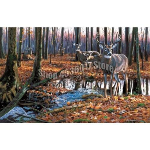 100% Full 5D Diy Diamond Painting Animals After the Rain Winter Diamond Mosaic Rhinestone Diamond Embroidery Decoration Gift