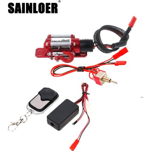 SAINLOER RC Car Metal Steel Wiring Automatic Simulated Winch For 1/10 Axial Scx10 90046 D90 Traxxa s Trx4 Remote Control Climber