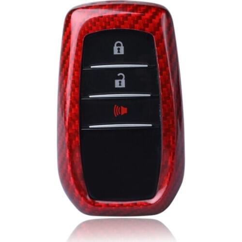 Carbon Fiber Remote Key Fob Case Shell Cover For Toyota Alphard RAV4 Camry Land Cruiser Prado Hilux Corolla BRZ 86 Highlander