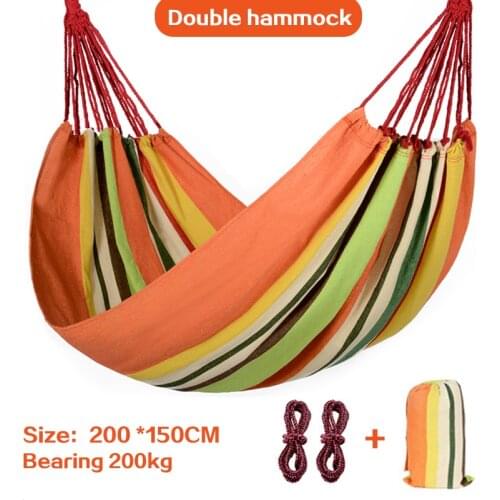 Double Wide Thick Canvas Hammock Portable Hammock Outdoor outdoor camping Garden Swing Hanging Chair Hangmat
