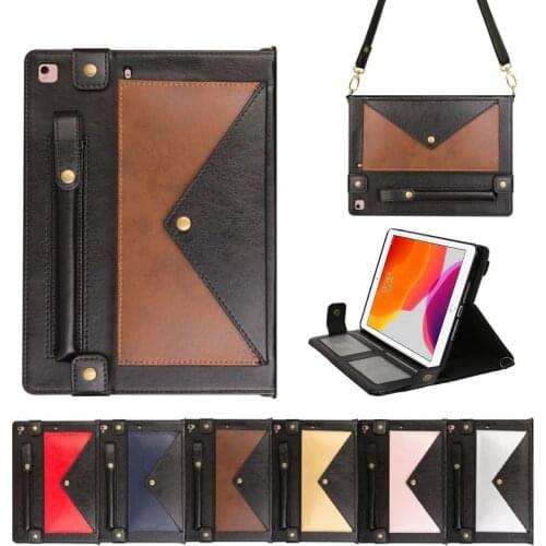 Leather Tablet Case For iPad Pro 11 M1 2021 10.2 2020 10.5 10.9 8th Shoulder Strap Bag For iPad Pro 9.7 Air 3 2 Mini 5 4 Pouch