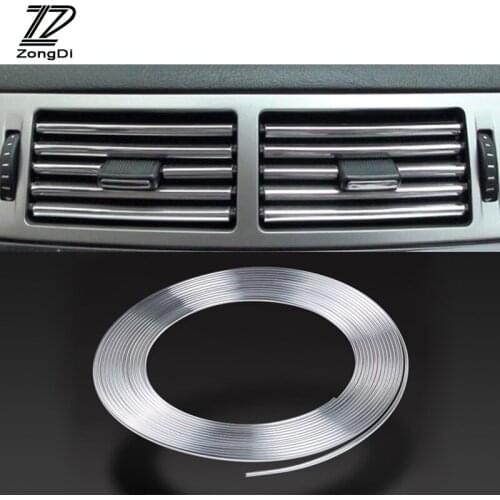 ZD 3M DIY Car Interior Mouldings Chrome Strip For Jeep renegade Fiat 500 punto Mercedes w204 w203 Seat cover leon Accessories