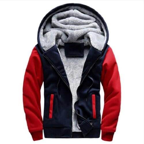 2021 New Men Hoodies Winter Thick Warm Fleece Zipper Men Hoodies Coat Sportwear Male Streetwear Hoodies Sweatshirts Men M- 5XL