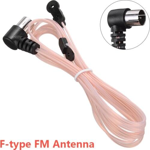 New FM Radio Antenna 75 Ohm Dipole Indoor TV Antennas Fit For FM Radio Indoor Home Stereo Radio Aerial Male Type F Connector