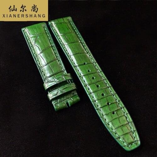 New Luxury Crocodile Skin Watchbands Top Handmade Genuine Leather Belt Custom PORTUGIESER Strap 20MM 22MM Alligator Watch Band