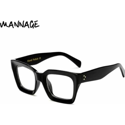 Classic Oversized Square Eyeglasses Men Women Personality Fashion Glasses Black Leopard Ladies Male Eyewear High Quality