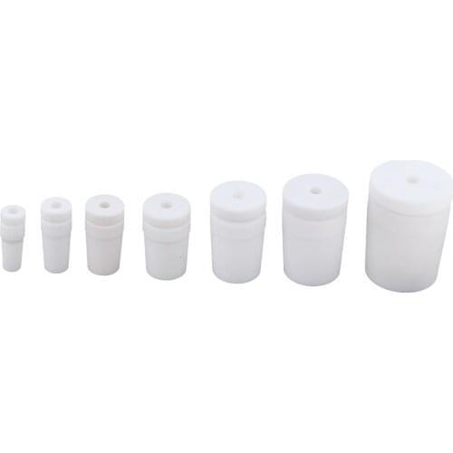 PTFE Standard Sealed Stopper Lab Adapter Stirrer Lab Equipments Accs, White