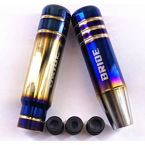 JDM Style BRIDE/NOS Aluminum 13cm Gear Shift Knob Burnt Blue Shifter Lever Head for Universal Car