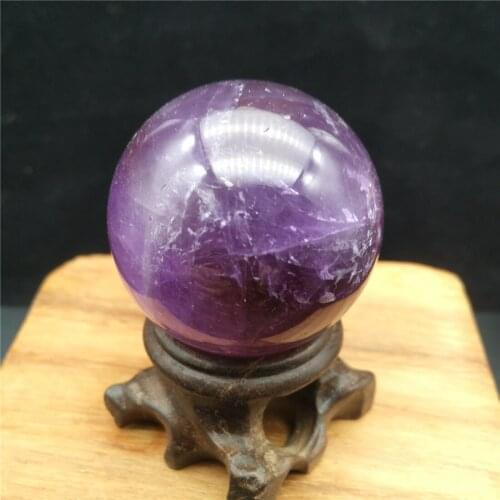 4mm Amethyst Crystal Sphere w crack on surface Stone Island CrystalsWicca Cristal Pierre Cristaux Natural Healing Decor Quartz