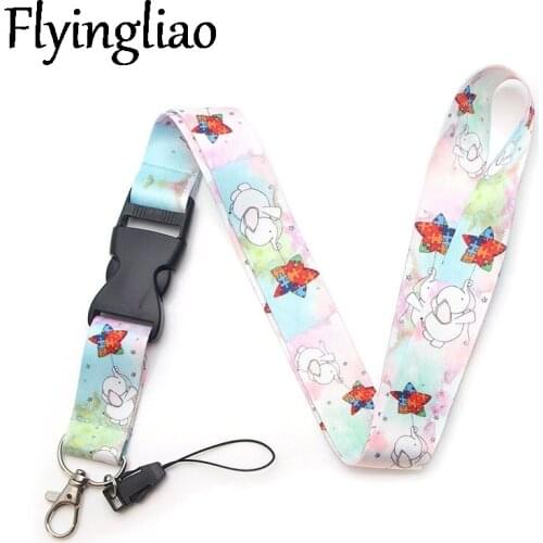 Neck Strap Lanyard keychain Mobile Phone Strap ID Badge Holder Rope Key Chain Keyrings Accessories Gift Webbings Ribbons Gifts
