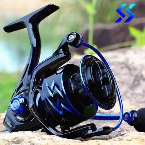 Sougayilang 12+1BB Spinning Fishing Reel 5.2:1/6.2:1 High Speed Ultra Smooth Spinning Fishing Reel for Feeder Carp Fishing Reel