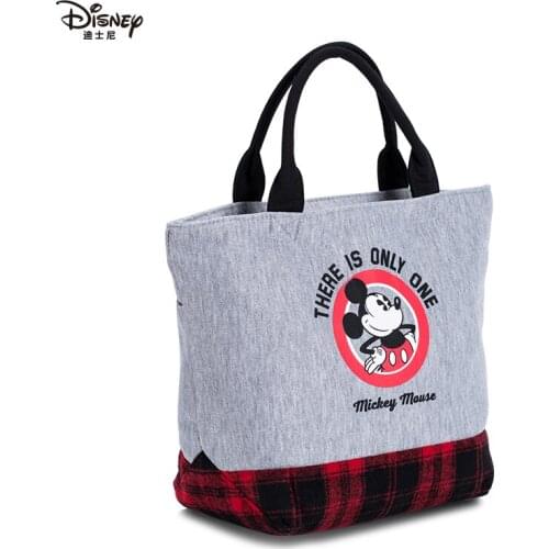 Disney Genuine Womens Bag Mickey Mouse Large Capacity Canvas Bag Fashion Student Shoulder Bag/Hand Bag Shopping Bag