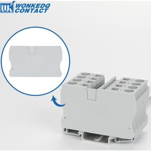 1Pc D-ST10 End Barrier Plate For ST 10 Plug D-ST 10 Wire Electrical Connector DIN Rail Terminal Block Accessories End Cover