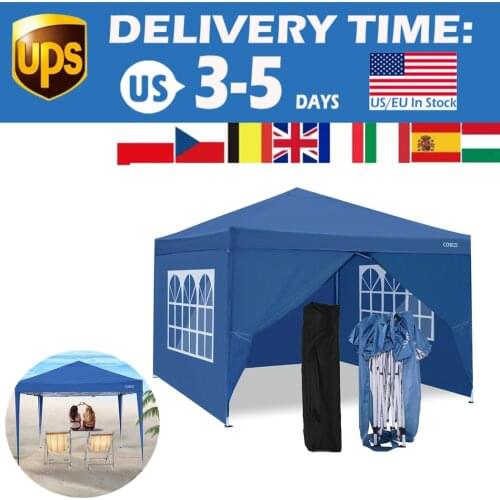Outdoor Shelter 4 Sides Tent Pavilion Shed Picnic Right Angle Patio Outdoor Canopy Instant Gazebos Folding Shed with Window
