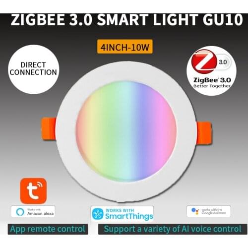 Tuya Zigbee3.0 Smart Light Downlight RGBCW 7/10W Smart Home Led Recessed Ceiling Light Voice Control With Alexa Google Home