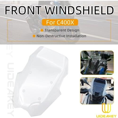 For BMW C400X 2019 2020 2021 Motorcycle Windscreen Windshield Deflector Protector Wind Screen Front Windshield Glass Accessories