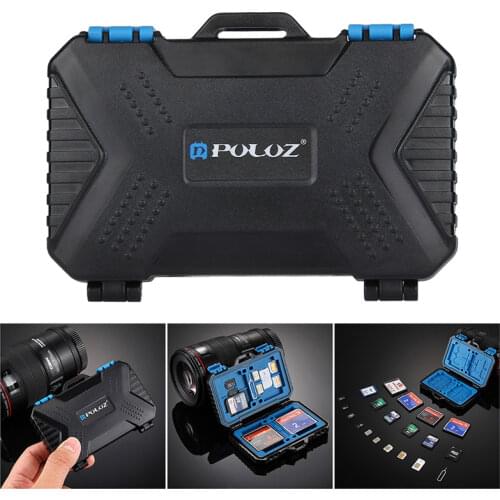 27 in 1 Memory Card Case Holder Waterproof Storage Box Protector for 4CF+ 8SD+9TF+ 1Card PIN +1SIM +2Micro-SIM +2Nano-SIM