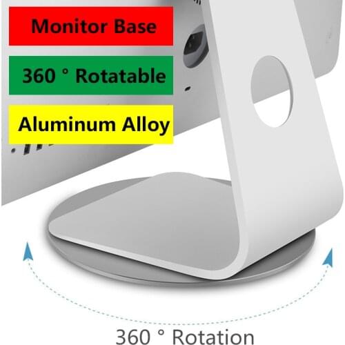 360 Rotation Monitor Base Disc Non-slip Laptop Notebook Aluminum Alloy Computer Stand Dock for Apple Mac Television Projector