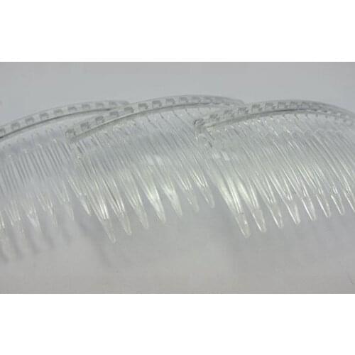 20 Clear Plastic Hair Clips Side Combs Pin Barrettes 70X40mm for Ladies Clear Plastic Side Combs Pin Barrettes