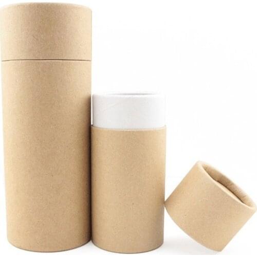 100pcs/lot 10/20/30/50/100ml Eco Friendly Cardboard Deodorant Tube -Kraft - 100% Biodegradable Paper Cardboard Cosmetic Tube