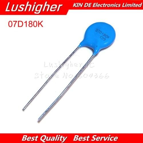 20pcs Varistor 07D180K 18V Piezoresistor 7D180K 07D180